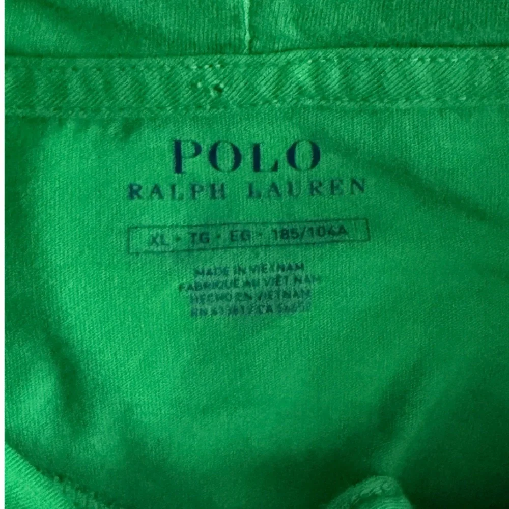 Polo Ralph Lauren Hooded Tee Mens XL Green Long Sleeve Cotton Pony Logo
